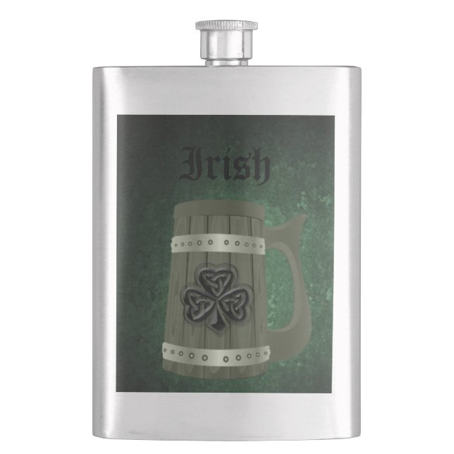 Cantil Caneca de cerveja de Grunge - Irlandesa sortuda co (Frente)