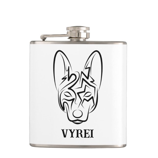 Cantil Cão Negro e Tribal Branco (Frente)