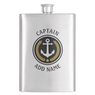 Cantil Capitão Boat Name Anchor Dourado Style Laurel Met