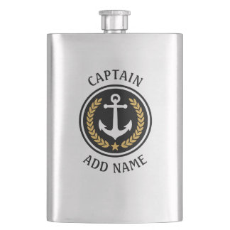 Cantil Capitão Boat Name Anchor Dourado Style Laurel Meta