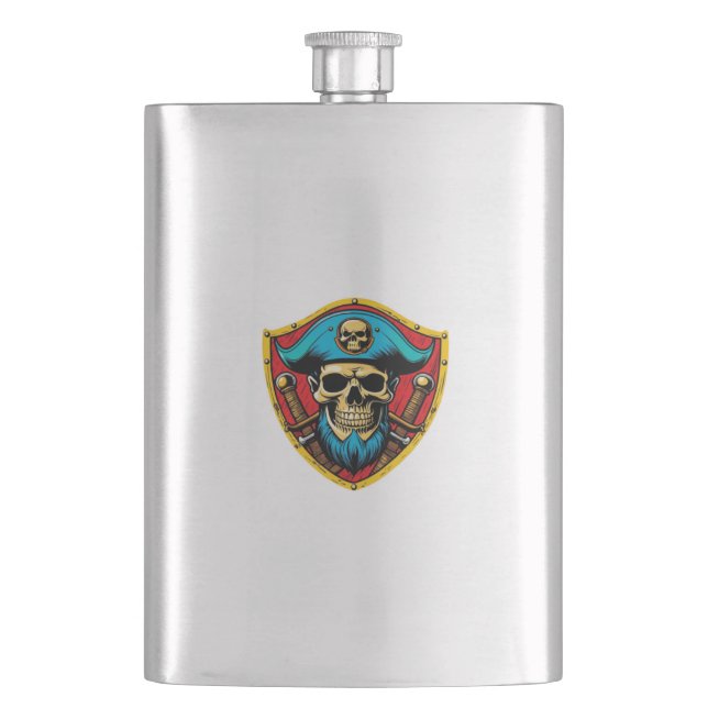Cantil Capitão Pirata Flask (Frente)