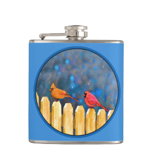 Cantil Cardeais na pintura de cerca - Arte original