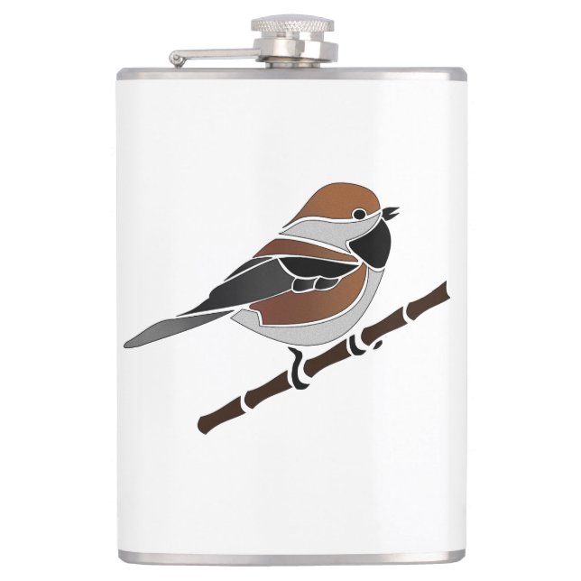 Cantil Cartoon Boreal Chickadee Bird Adorável (Frente)