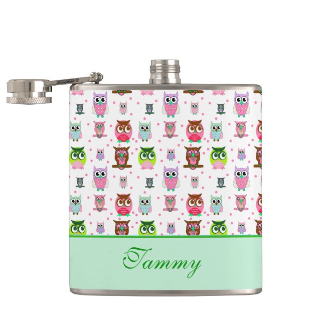 Cantil Cartoon Whimsical Owca Flask Bebendo (Aberto)