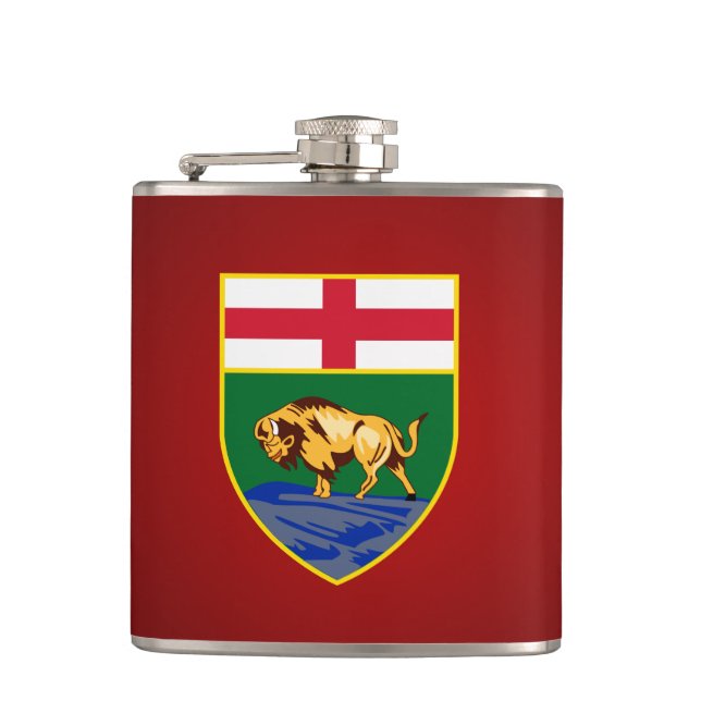 Cantil Casaco de armas Manitoban Flask (Frente)