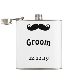 Cantil Casamento de Hipster Groom Mustache