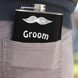 Cantil Casamento de Hipster Groom Mustache