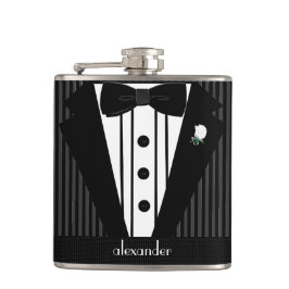 Cantil Casamento de Tuxedo com Cinza e preto em Stripe