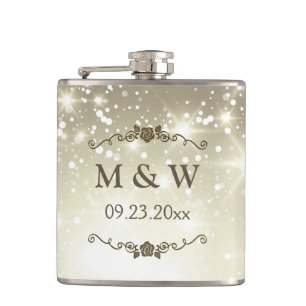 Cantil Casamento Glitter Sparkles Dourado