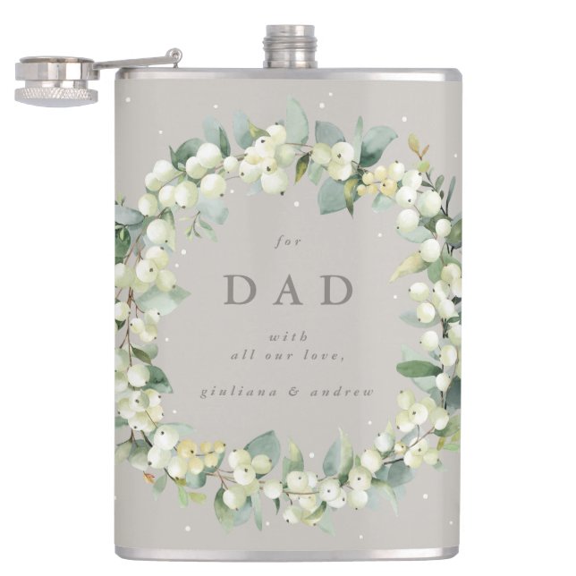 Cantil Casamento Personalizado de Snowberry e Eucalyptus  (Aberto)