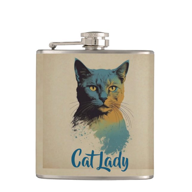 Cantil Cat Lady Flask (Frente)