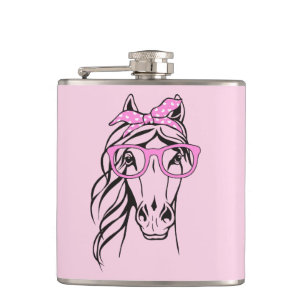 Cantil Cavalgada Equestre Ocidental Cavalo Rosa Fla