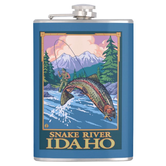Cantil Cena da pesca com mosca - rio Snake, Idaho (Frente)