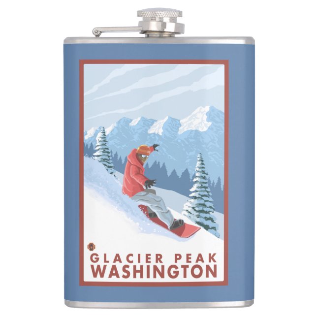 Cantil Cena do Snowboarder - pico da geleira, Washington (Frente)