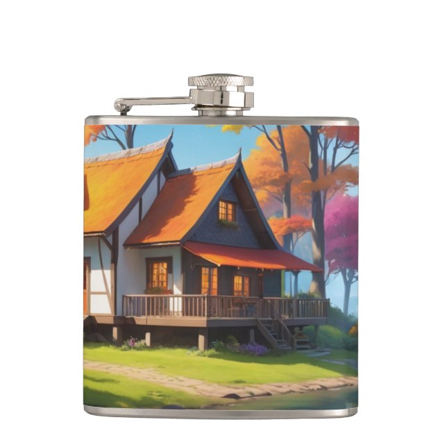 Cantil Cenário natural com algodão além do lago-5656 (Frente)