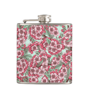 Cantil Cereja floresce em rosa e menta