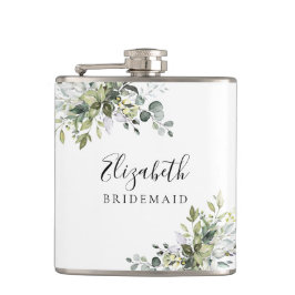 Cantil Chá de Bebê Floral de Eucalipto Verde