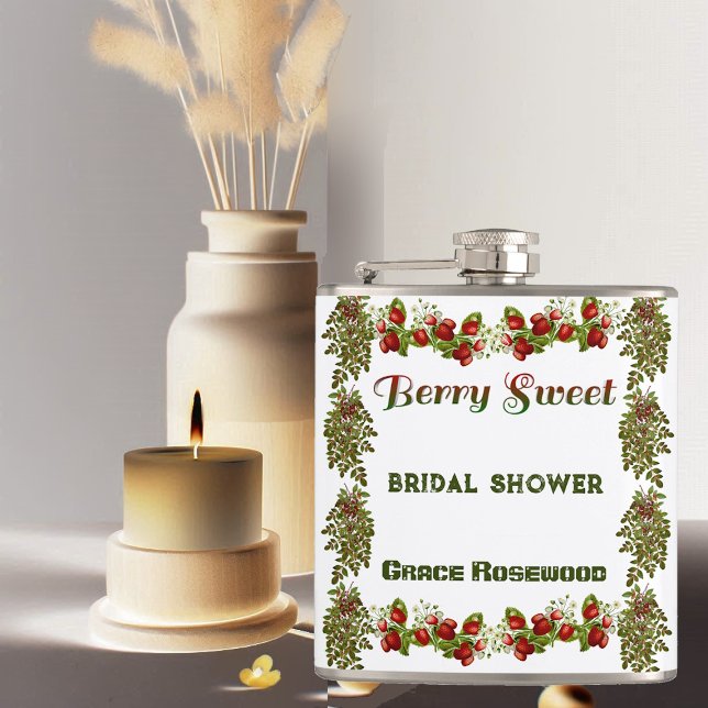 Cantil Chá de Noiva Doce Folhagem Outonal Bagas Lindas (Cute Fall Foliage Autumn Berry Sweet Bridal Shower Flask)