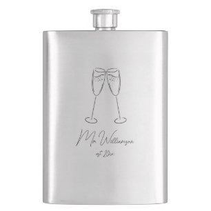 Cantil Champagne Glass Groom Wedding Newlywing Classic