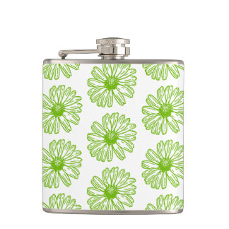Cantil Chartreuse Green Daisy Impressão, Hippie Flower Im