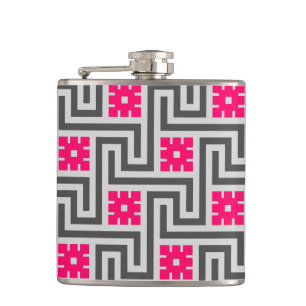 Cantil Chave Grega Deco, Cinza / Cinza e cor-de-rosa Fuch