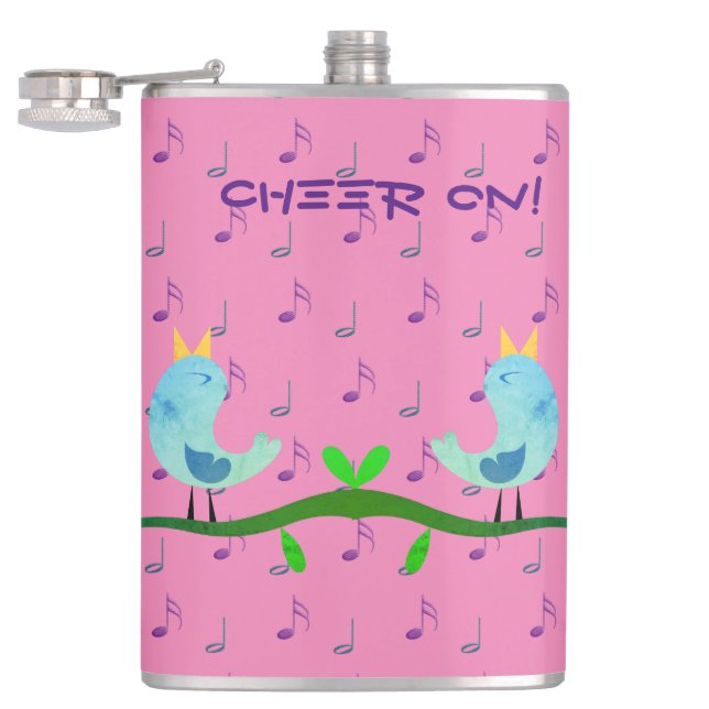 Cantil Cheer Vinyl Wrapped Flask (Aberto)