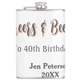 Cantil Cheers & beers to 40th birthday gray name year sin