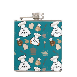 Cantil chef borbulhante e padrões de amigos