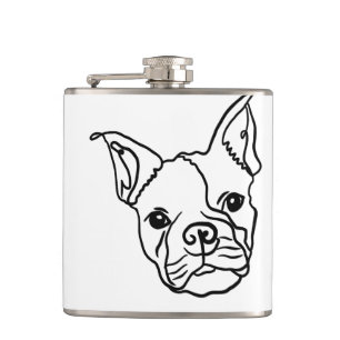 Cantil Chic French Bulldog Line Art: Edite seu texto