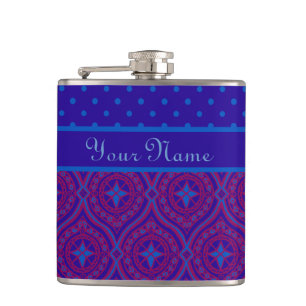 Cantil Chic Hip Flask to Personalize: Roxo e Azul