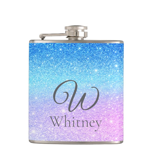 Cantil Chic Purple Ombre Blue Glitter Modern              (Frente)