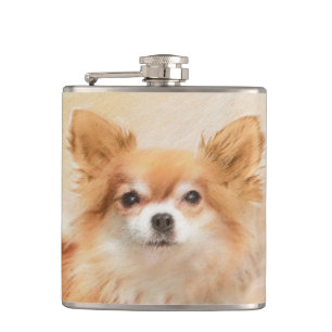 Cantil Chihuahua Pintura De Cachorro De Cabelo Longo