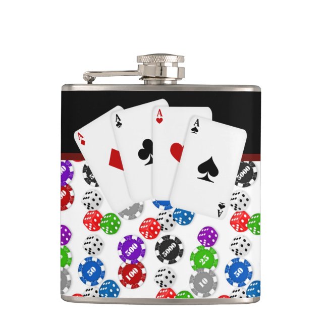 Cantil Chips de Dice e Poker de Aces (Frente)