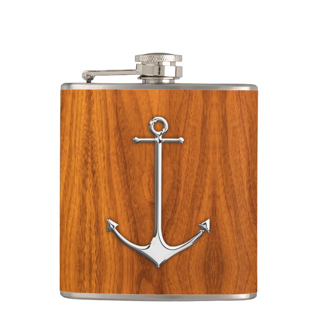 Cantil Chrome Anchor no Teak Impressão (Frente)