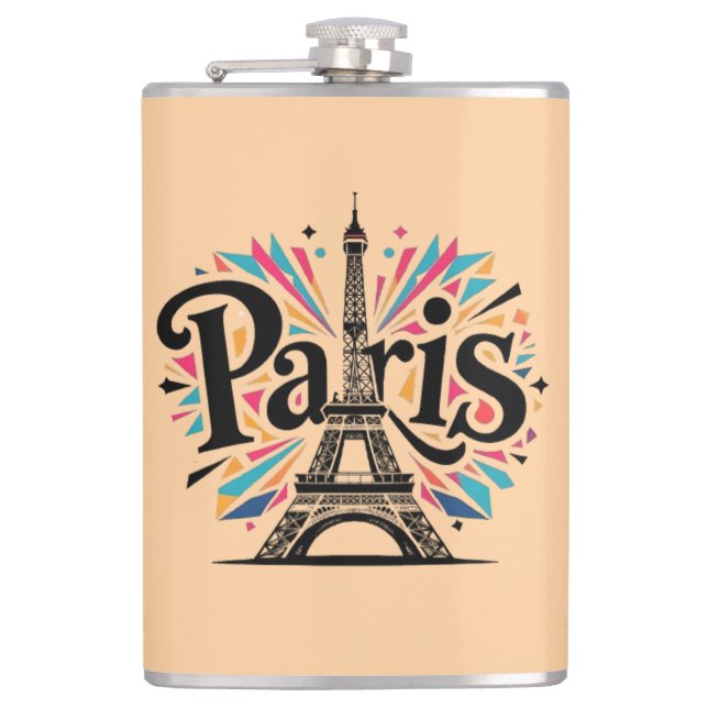 Cantil Cidade das Luzes: Arte Tipográfica Bold Paris (Frente)