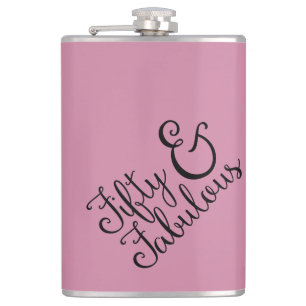 Cantil Cinqüênta & aniversário fabuloso, tipografia preta