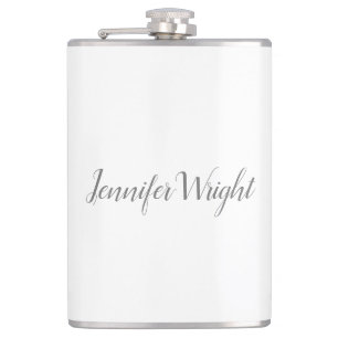 Cantil Cinza de letra profissional mínima branca