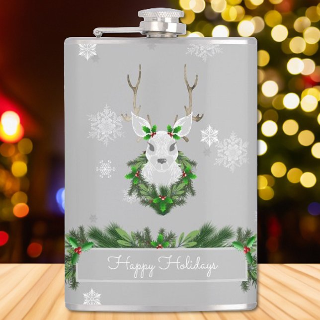 Cantil Cinza Reindeer Flask (Gray Reindeer Flask)