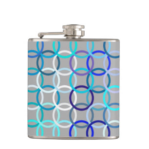 Cantil Círculos modernos do século médio, cinzas, azul e 