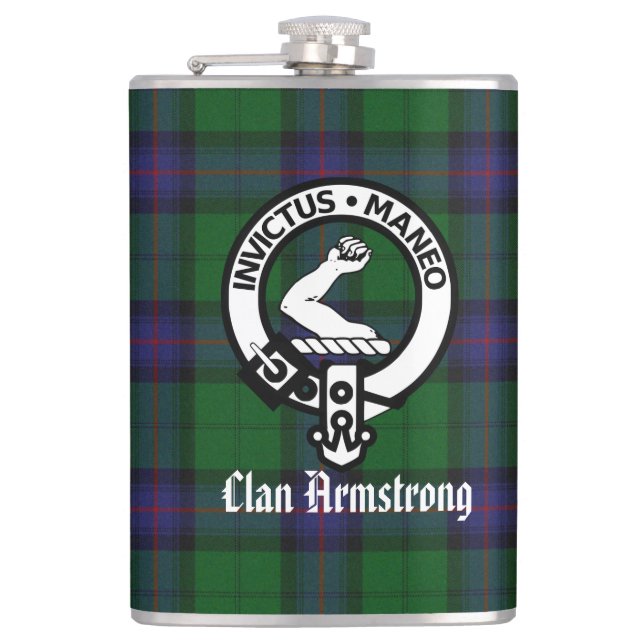Cantil Clan Armstrong Crest Crachá e Tartan (Frente)