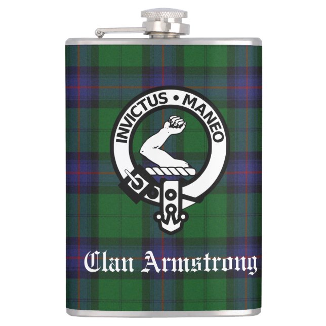 Cantil Clan Armstrong Crest Crachá e Tartan (Frente)