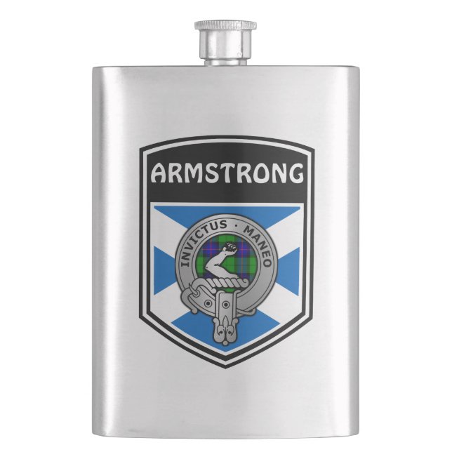 Cantil Clan Armstrong Crest & Tartan (Frente)