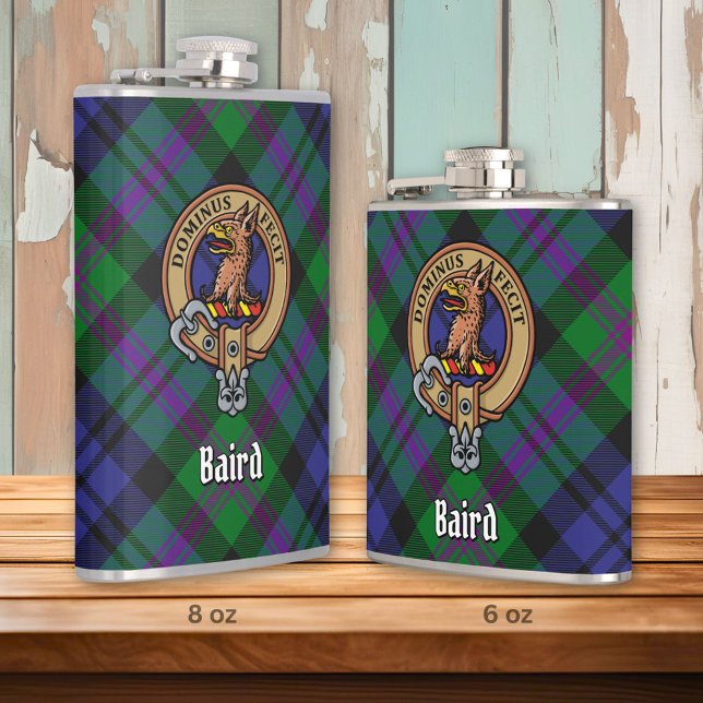 Cantil Clan Baird Crest sobre Tartan (Criador carregado)