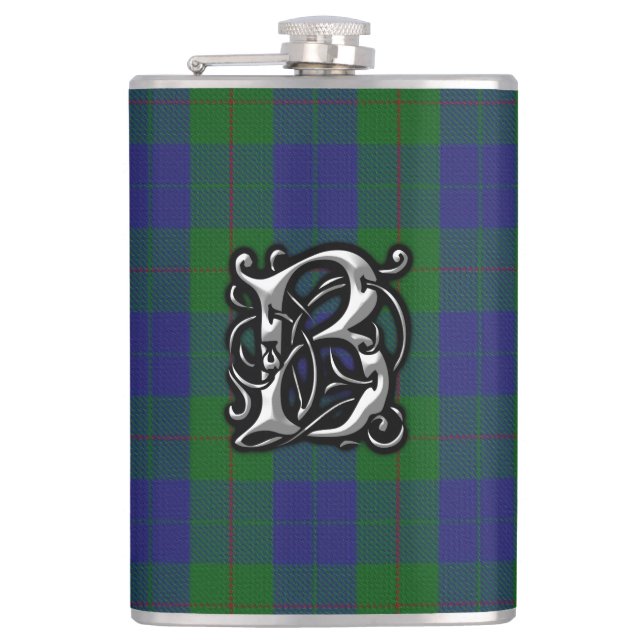 Cantil Clan Barclay Tartan Old Scotland Flask (Frente)