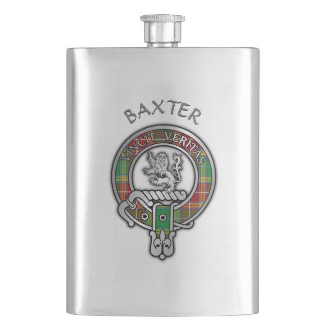 Cantil Clan Baxter Crest & Tartan (Frente)