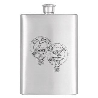 Cantil Clan Blair Silver Flask (contorno)