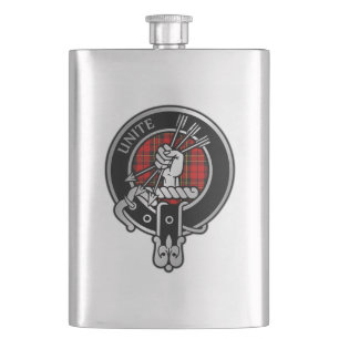 Cantil Clan Brodie Crest & Tartan Flask
