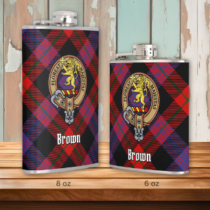 Cantil Clan Brown Crest sobre Tartan