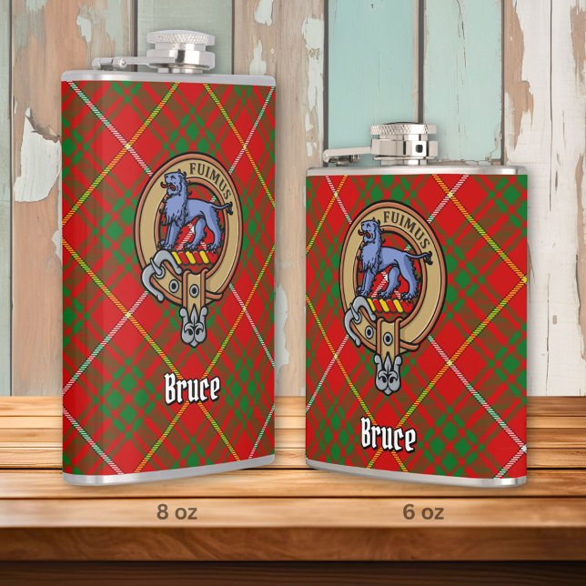 Cantil Clan Bruce Crest sobre Tartan (Criador carregado)