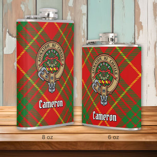 Cantil Clan Cameron Crest sobre Tartan